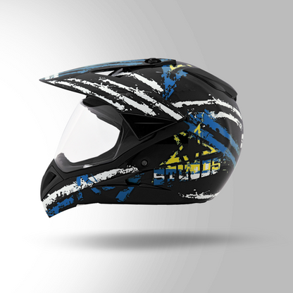 MOTOCROSS D5 DECOR BLACK & BLUE