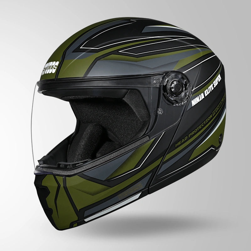 NINJA ELITE SUPER D2 STROXX DECOR MATT BLACK & GREEN