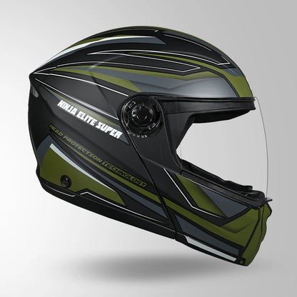 NINJA ELITE SUPER D2 STROXX DECOR MATT BLACK & GREEN