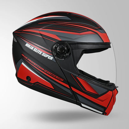 NINJA ELITE SUPER D2 STROXX DECOR MATT BLACK & RED