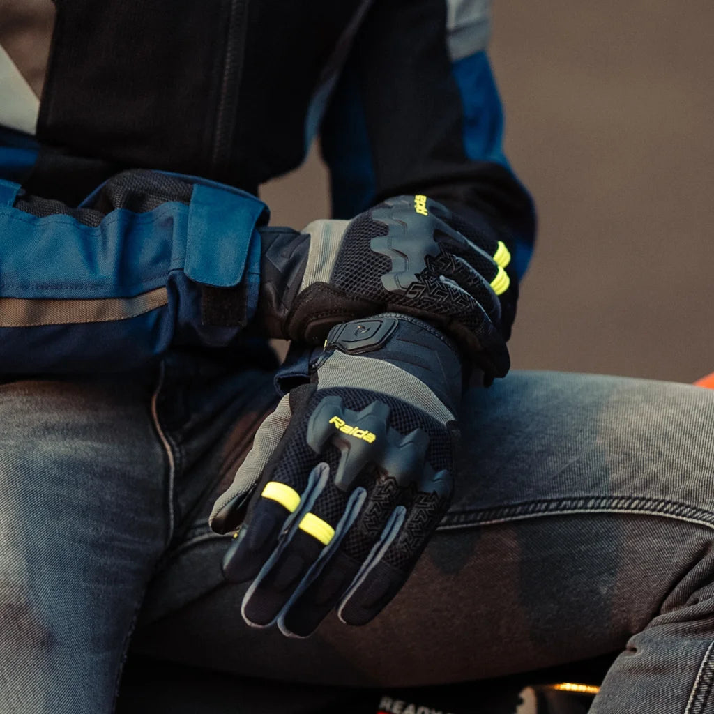 Raida Drift Motorcycle Gloves | Hi-Viz