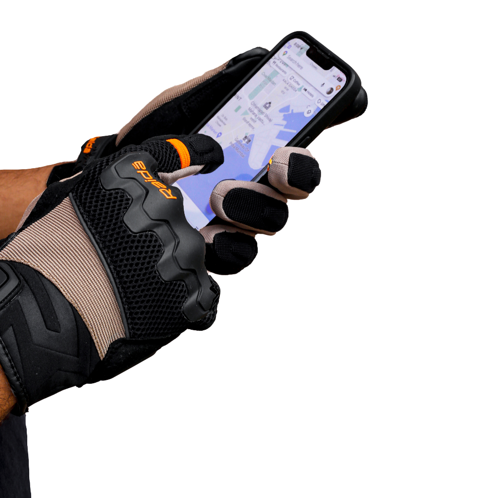 Raida Drift Motorcycle Gloves | Hi-Viz