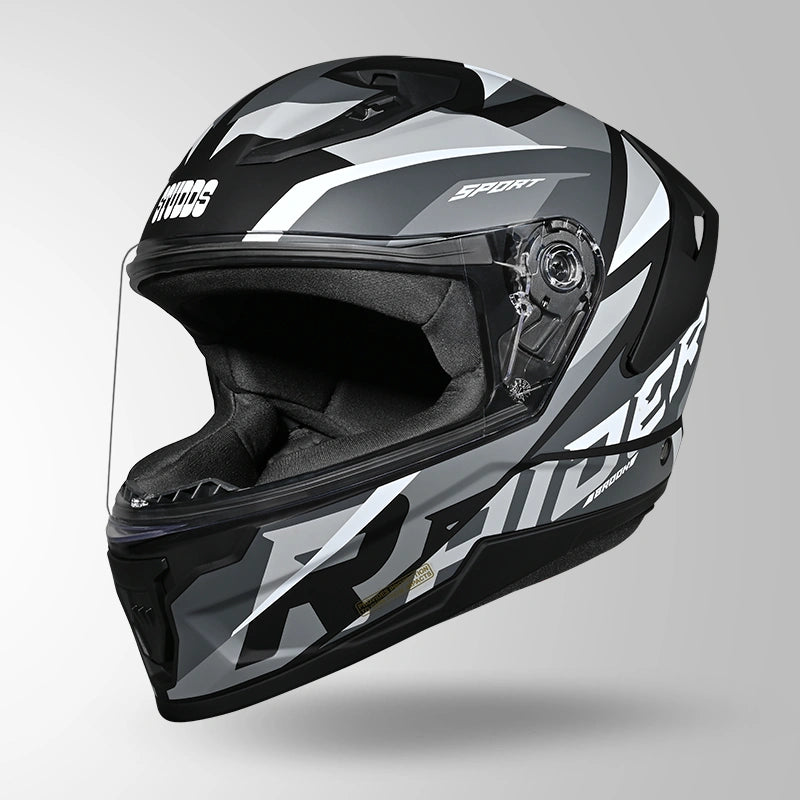 RAIDER D2 BROOK DECOR MATT BLACK & WHITE