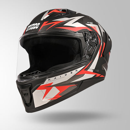 RAIDER SKULPT D1 DECOR MATT BLACK & RED