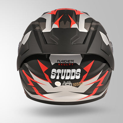 RAIDER SKULPT D1 DECOR MATT BLACK & RED