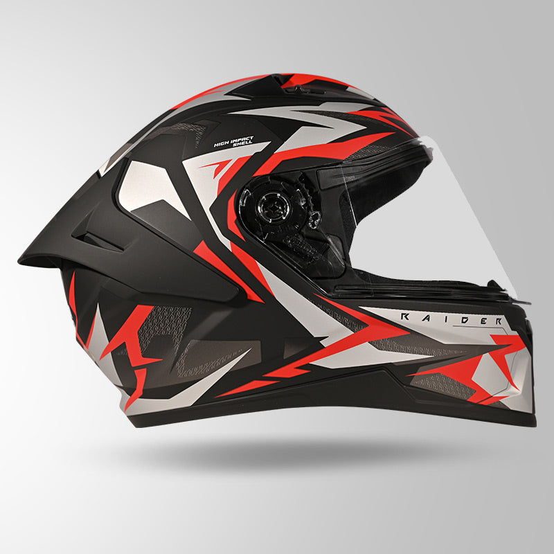 RAIDER SKULPT D1 DECOR MATT BLACK & RED