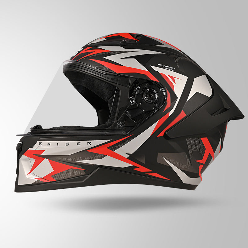 RAIDER SKULPT D1 DECOR MATT BLACK & RED