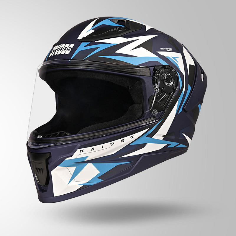 RAIDER SKULPT D1 DECOR MATT BLUE & WHITE