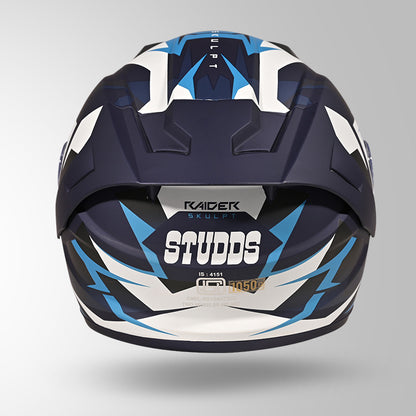 RAIDER SKULPT D1 DECOR MATT BLUE & WHITE