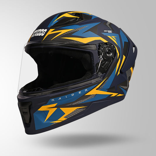 RAIDER SKULPT D1 DECOR MATT BLUE & YELLOW
