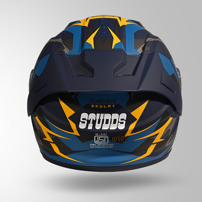 RAIDER SKULPT D1 DECOR MATT BLUE & YELLOW