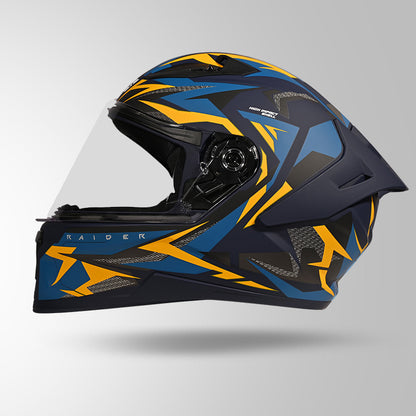 RAIDER SKULPT D1 DECOR MATT BLUE & YELLOW