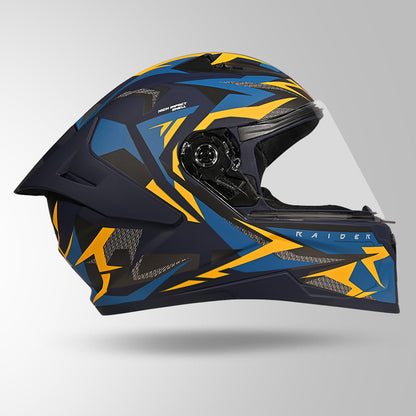 RAIDER SKULPT D1 DECOR MATT BLUE & YELLOW