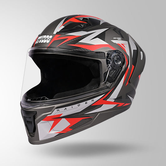 RAIDER SKULPT D1 DECOR MATT GREY & RED