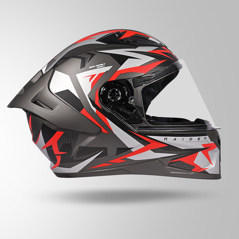 RAIDER SKULPT D1 DECOR MATT GREY & RED
