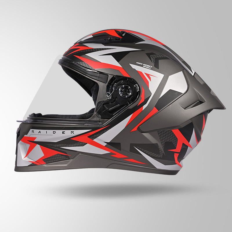 RAIDER SKULPT D1 DECOR MATT GREY & RED