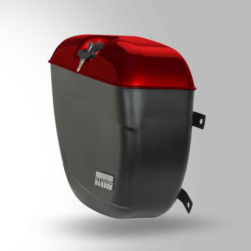 SAFARI BOX WITH UNIVERSAL FITMENTS CHERRY RED