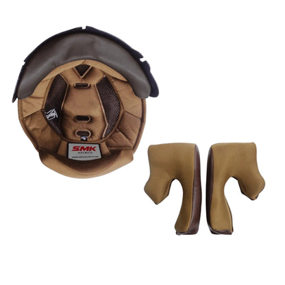 SMK Retro Helmet Inner Padding - 1 Liner & 2 Cheekpads - Original Replacement
