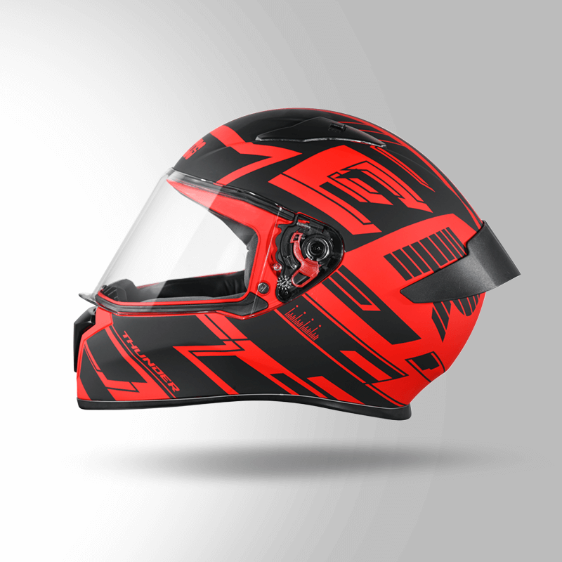 THUNDER COMMUNICATION READY D3 DECOR MATT RED & BLACK WITH BATTERY