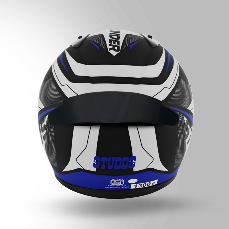 THUNDER COMMUNICATION READY D4 DECOR MATT BLACK & BLUE WITH BATTERY