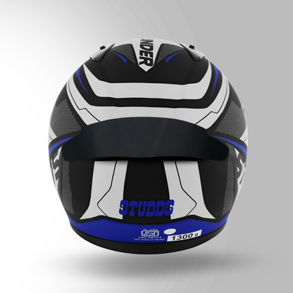 THUNDER COMMUNICATION READY D4 DECOR MATT BLACK & BLUE WITH BATTERY