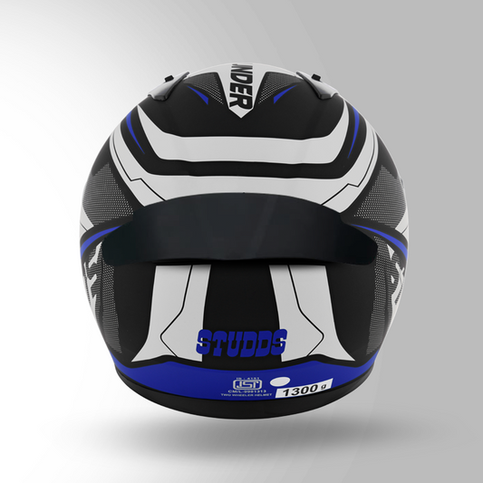 THUNDER COMMUNICATION READY D4 DECOR MATT BLACK & BLUE WITH BATTERY