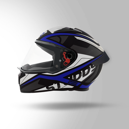 THUNDER COMMUNICATION READY D4 DECOR MATT BLACK & BLUE WITH BATTERY