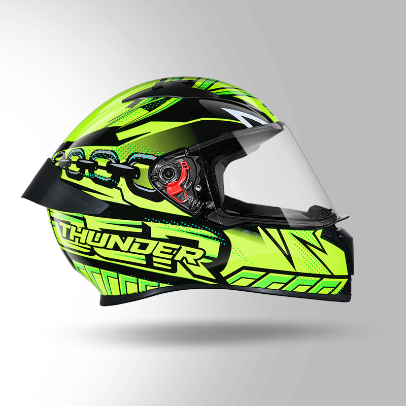 THUNDER COMMUNICATION READY D5 DECOR BLACK/GREEN & YELLOW WITH BATTERY
