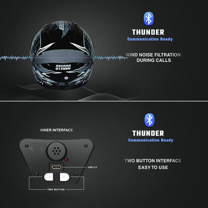 THUNDER COMMUNICATION READY D5 DECOR BLACK & WHITE WITH BATTERY