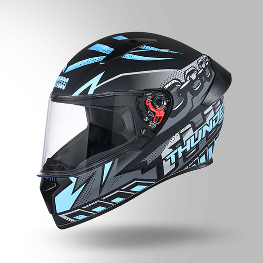 THUNDER COMMUNICATION READY D5 DECOR MATT BLACK & BLUE WITH BATTERY