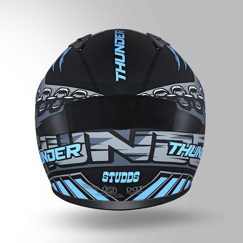 THUNDER COMMUNICATION READY D5 DECOR MATT BLACK & BLUE WITH BATTERY
