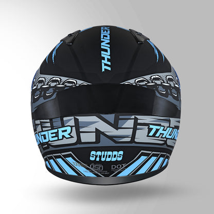 THUNDER COMMUNICATION READY D5 DECOR MATT BLACK & BLUE WITH BATTERY