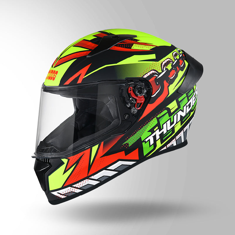 THUNDER COMMUNICATION READY D5 DECOR MATT BLACK/RED & YELLOW WITH BATTERY