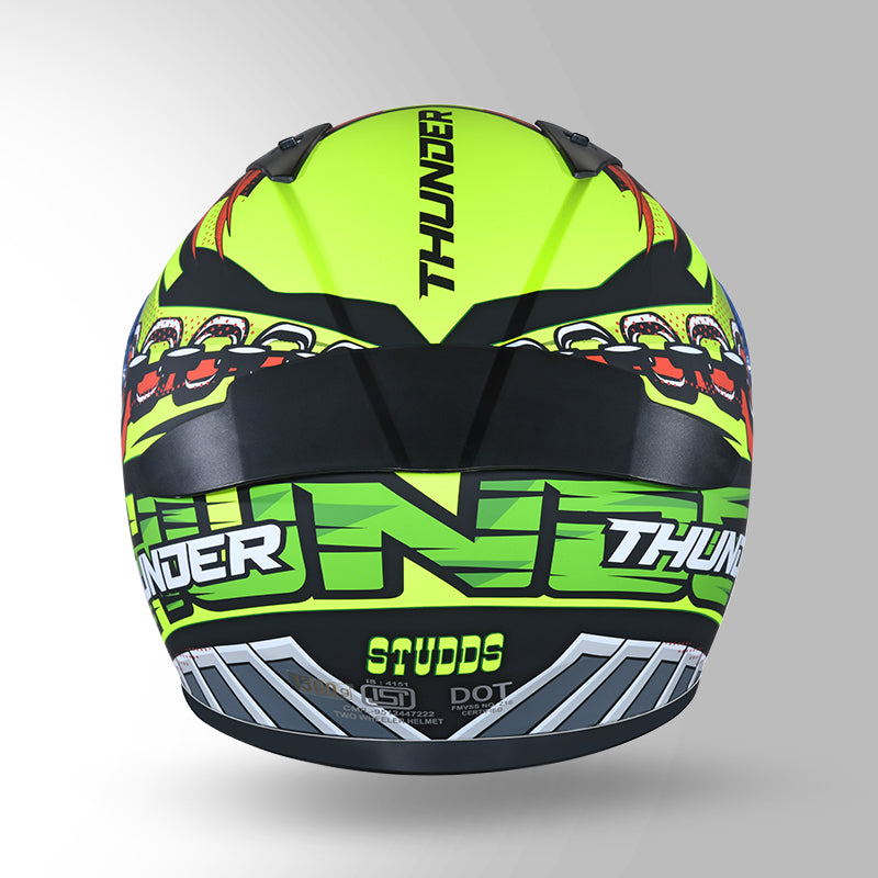 THUNDER COMMUNICATION READY D5 DECOR MATT BLACK/RED & YELLOW WITH BATTERY