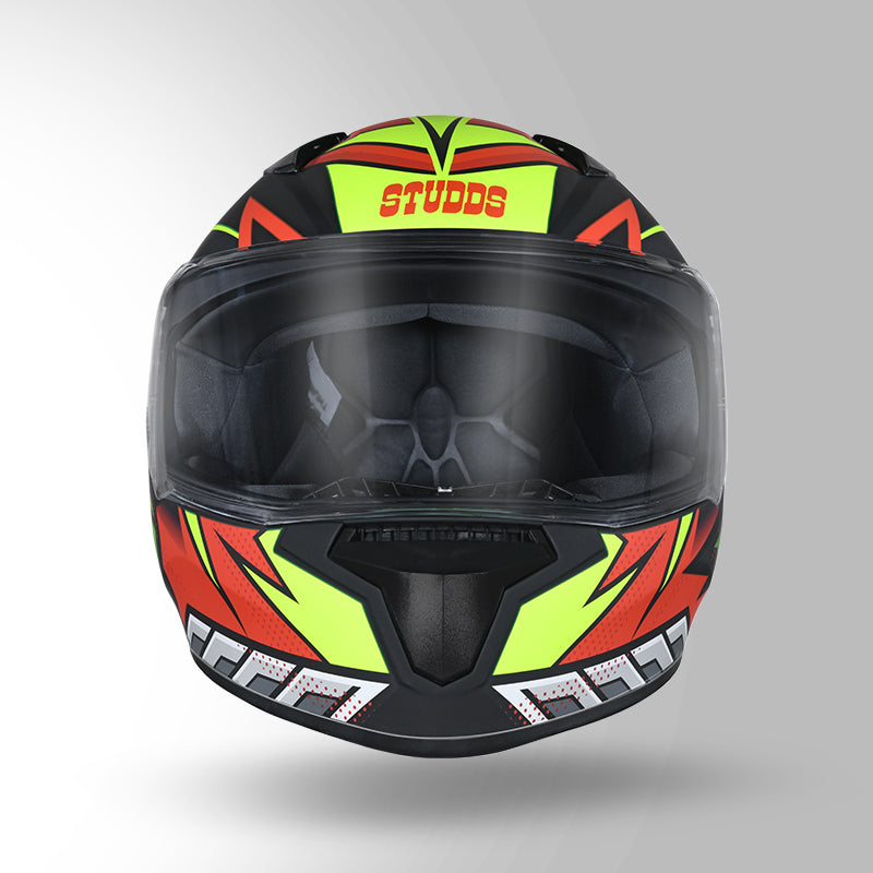 THUNDER COMMUNICATION READY D5 DECOR MATT BLACK/RED & YELLOW WITH BATTERY