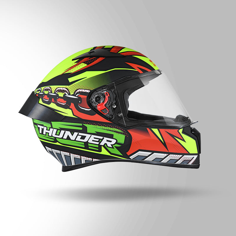 THUNDER COMMUNICATION READY D5 DECOR MATT BLACK/RED & YELLOW WITH BATTERY