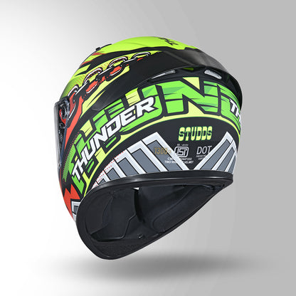 THUNDER COMMUNICATION READY D5 DECOR MATT BLACK/RED & YELLOW WITH BATTERY