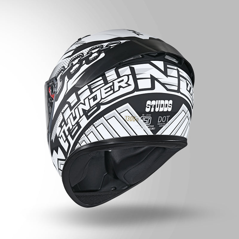 THUNDER COMMUNICATION READY D5 DECOR MATT BLACK & WHITE WITH BATTERY