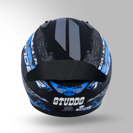 THUNDER D1 DECOR MATT BLACK & BLUE WITH SPOILER