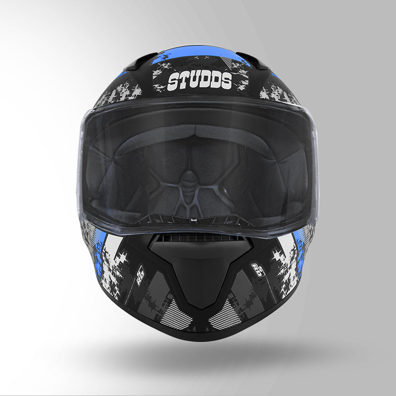 THUNDER D1 DECOR MATT BLACK & BLUE WITH SPOILER