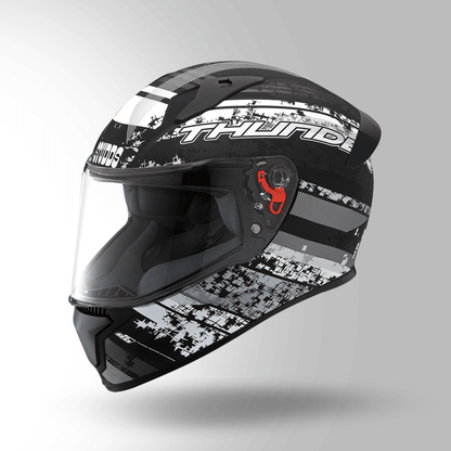 THUNDER D1 DECOR MATT BLACK & GREY WITH SPOILER