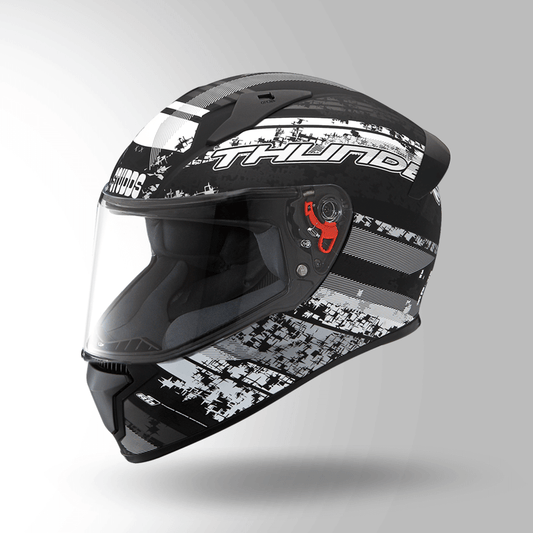 THUNDER D1 DECOR MATT BLACK & GREY WITH SPOILER