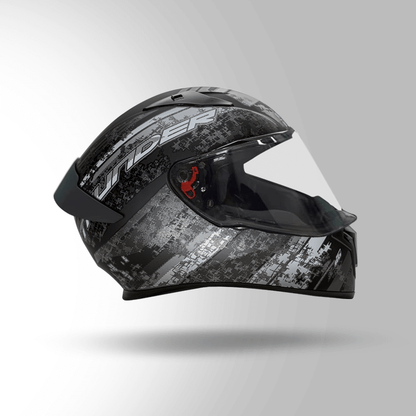THUNDER D1 DECOR MATT BLACK & GREY WITH SPOILER