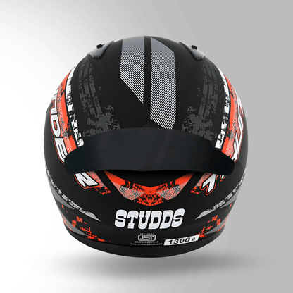 THUNDER D1 DECOR MATT BLACK & RED WITH SPOILER
