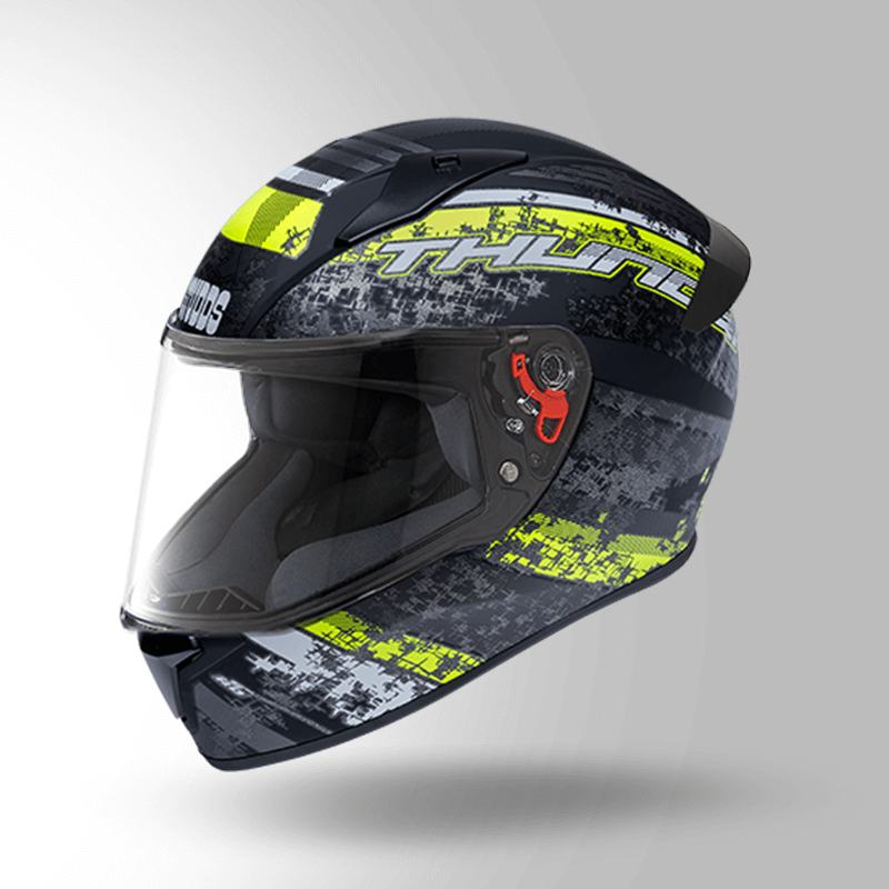THUNDER D1 DECOR MATT BLACK & YELLOW WITH SPOILER