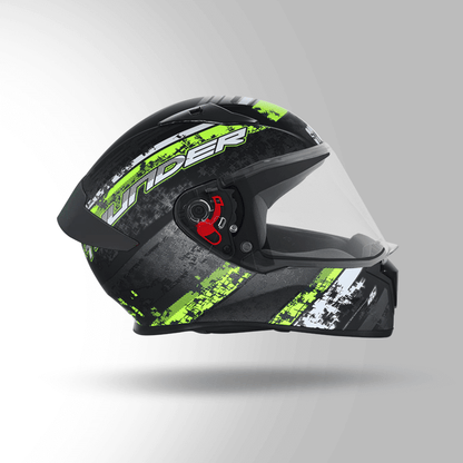 THUNDER D1 DECOR MATT BLACK & YELLOW WITH SPOILER