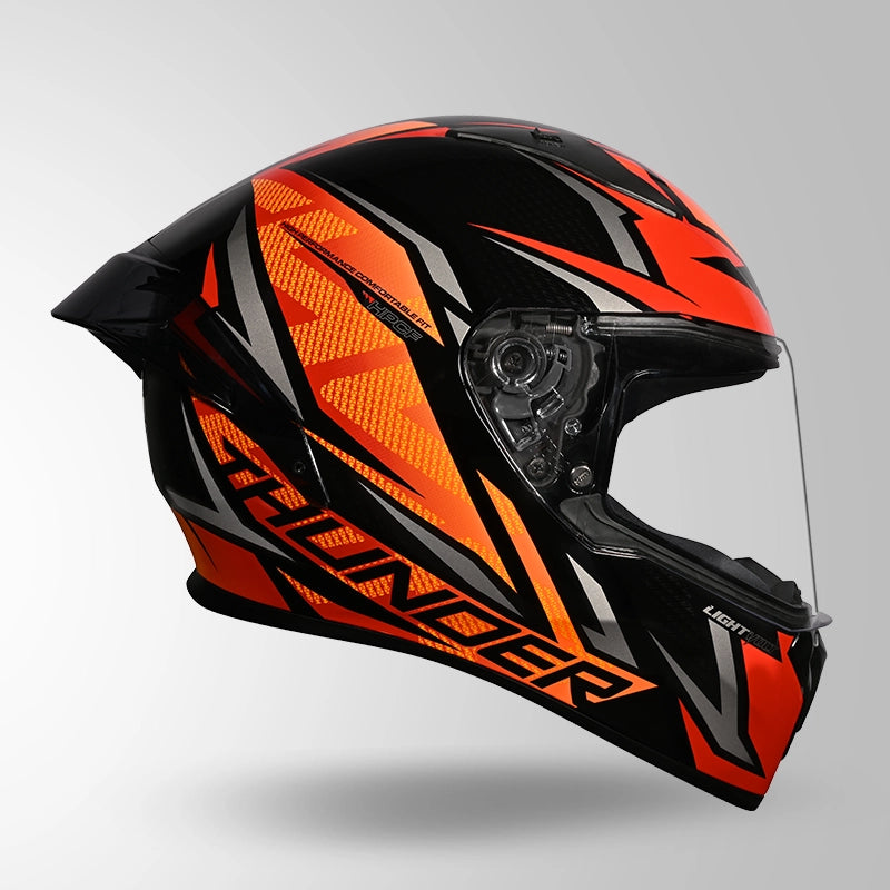 THUNDER D1 LIGHTVOLT DECOR BLACK / RED & ORANGE