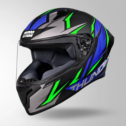 THUNDER D1 LIGHTVOLT DECOR MATT BLACK / GREEN & BLUE