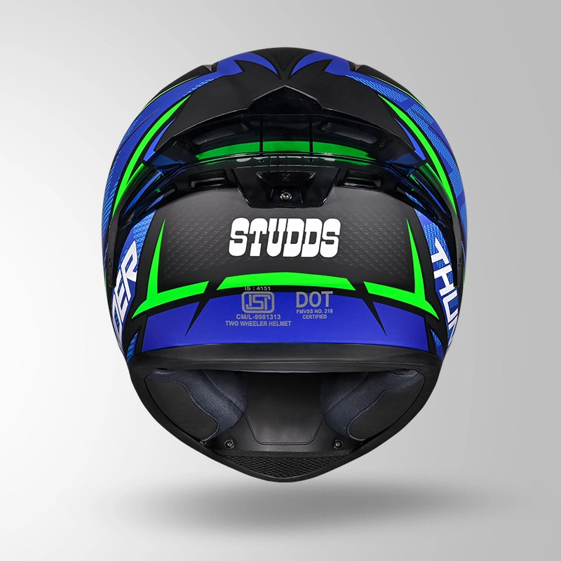 THUNDER D1 LIGHTVOLT DECOR MATT BLACK / GREEN & BLUE