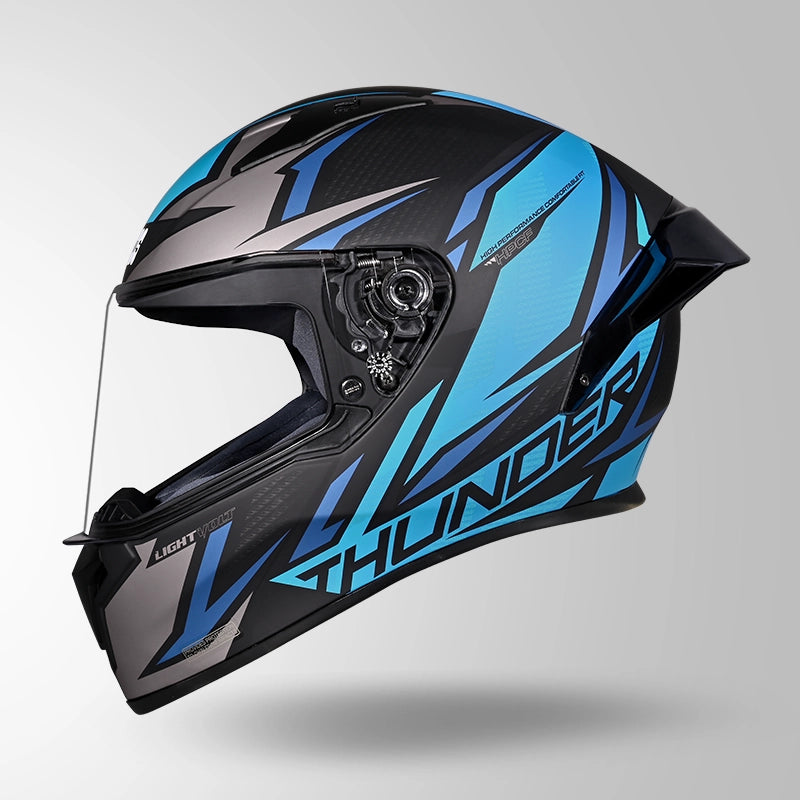 THUNDER D1 LIGHTVOLT DECOR MATT BLACK / GREY & BLUE